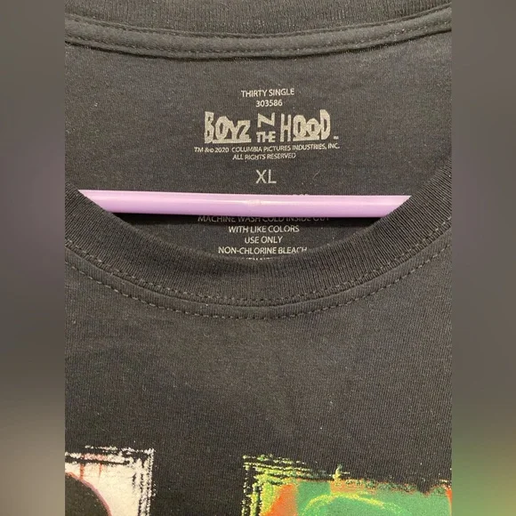 MENS GRAPHIC BOYS IN THE HOOD BLACK SHORT SLEEVE TEE SZ XL - Picture 6 of 6